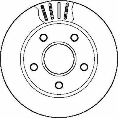 Jurid/Bendix 561654J Front brake disc ventilated 561654J