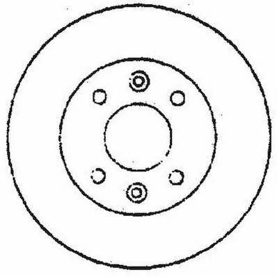 Jurid/Bendix 561660J Rear brake disc, non-ventilated 561660J
