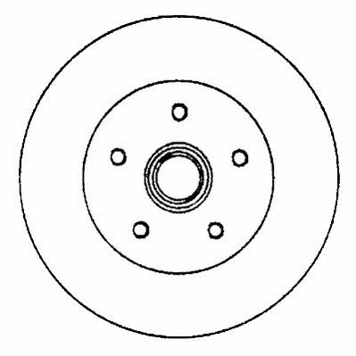 Jurid/Bendix 561829J Rear brake disc, non-ventilated 561829J