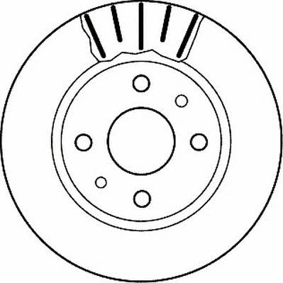 Jurid/Bendix 562122J Front brake disc ventilated 562122J