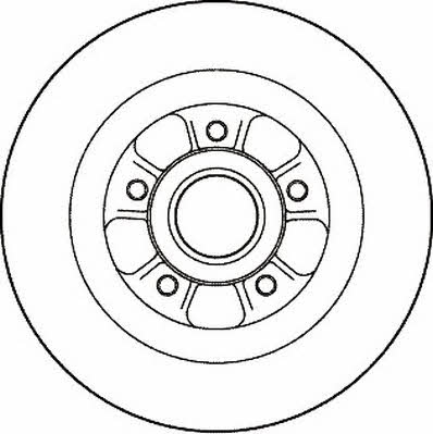 Jurid/Bendix 562184J Rear brake disc, non-ventilated 562184J