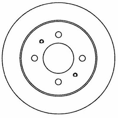 Jurid/Bendix 562250J Rear brake disc, non-ventilated 562250J
