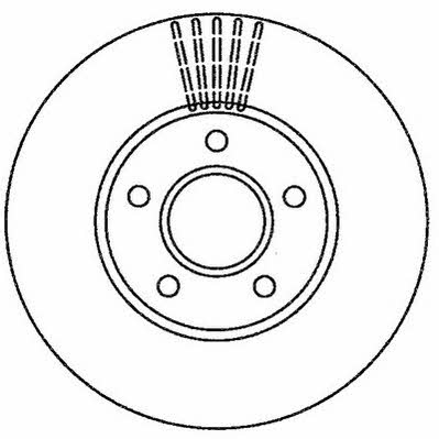 Jurid/Bendix 562251J Front brake disc ventilated 562251J