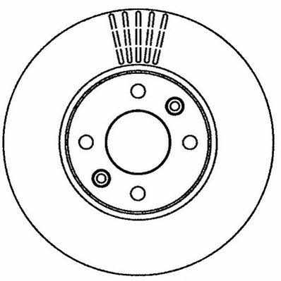 Jurid/Bendix 562268JC Front brake disc ventilated 562268JC