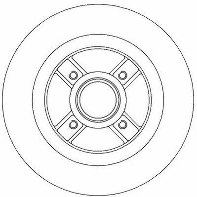 Jurid/Bendix 562368J Rear brake disc, non-ventilated 562368J
