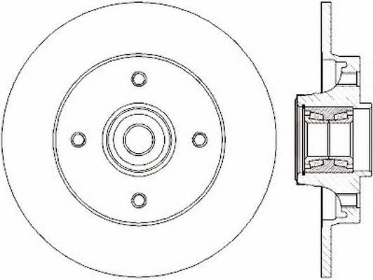 Jurid/Bendix 562374J Rear brake disc, non-ventilated 562374J
