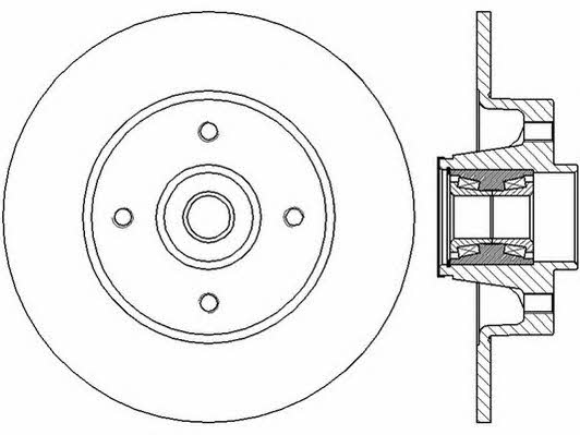 Jurid/Bendix 562376J Rear brake disc, non-ventilated 562376J