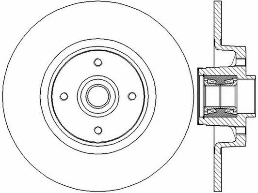Jurid/Bendix 562377J Rear brake disc, non-ventilated 562377J