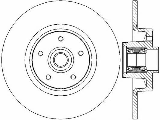 Jurid/Bendix 562378J Rear brake disc, non-ventilated 562378J