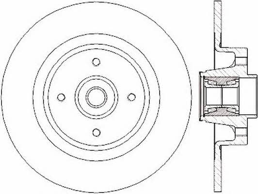 Jurid/Bendix 562379J Rear brake disc, non-ventilated 562379J