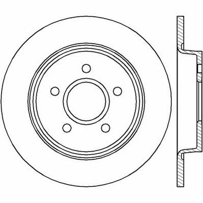 Jurid/Bendix 562411J Rear brake disc, non-ventilated 562411J