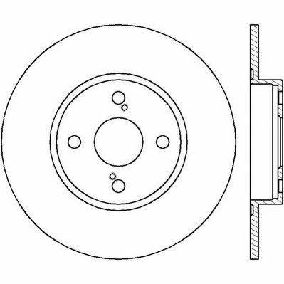 Jurid/Bendix 562412J Rear brake disc, non-ventilated 562412J