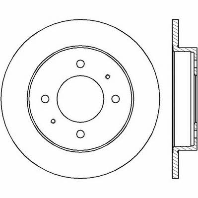 Jurid/Bendix 562419JC Rear brake disc, non-ventilated 562419JC