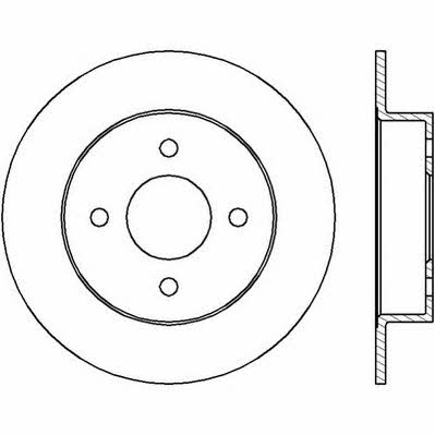 Jurid/Bendix 562420J Rear brake disc, non-ventilated 562420J