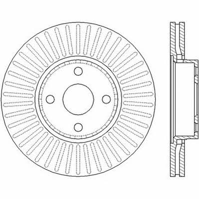 Jurid/Bendix 562436J Front brake disc ventilated 562436J