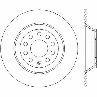 Jurid/Bendix 562438J Rear brake disc, non-ventilated 562438J