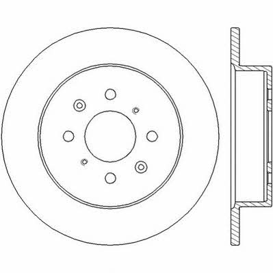 Jurid/Bendix 562440J Rear brake disc, non-ventilated 562440J