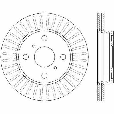 Jurid/Bendix 562443J Front brake disc ventilated 562443J