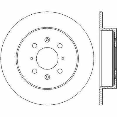 Jurid/Bendix 562447J Rear brake disc, non-ventilated 562447J