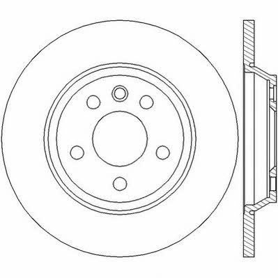Jurid/Bendix 562448J Rear brake disc, non-ventilated 562448J