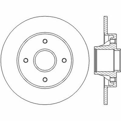 Jurid/Bendix 562450JC Rear brake disc, non-ventilated 562450JC