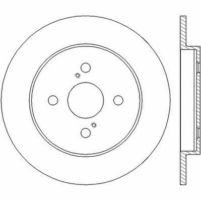 Jurid/Bendix 562451J Rear brake disc, non-ventilated 562451J