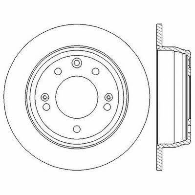 Jurid/Bendix 562553JC Rear brake disc, non-ventilated 562553JC