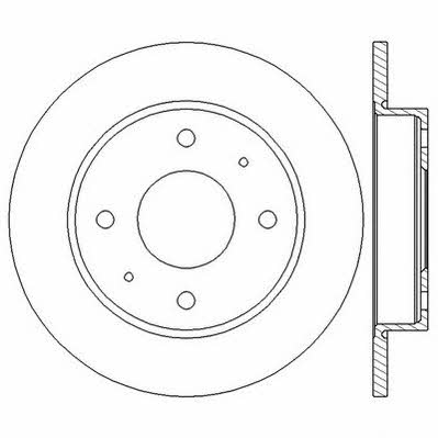 Jurid/Bendix 562574JC Rear brake disc, non-ventilated 562574JC