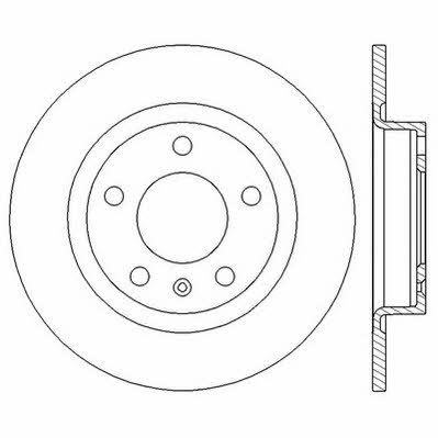 Jurid/Bendix 562580JC Rear brake disc, non-ventilated 562580JC