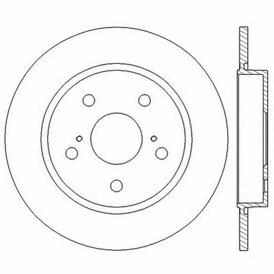 Jurid/Bendix 562599JC Rear brake disc, non-ventilated 562599JC