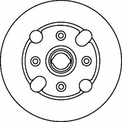 Jurid/Bendix 561045J Rear brake disc, non-ventilated 561045J