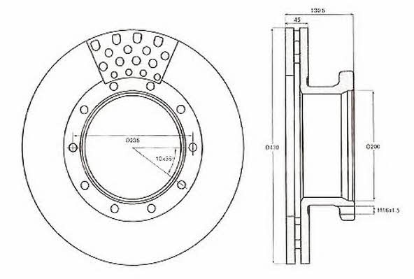 Jurid/Bendix 567800J Brake disc 567800J