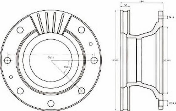 Jurid/Bendix 569179J Rear ventilated brake disc 569179J