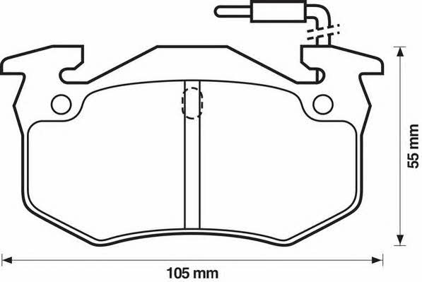 Jurid/Bendix 571302J-AS Brake Pad Set, disc brake 571302JAS