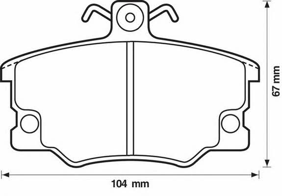 Jurid/Bendix 571309J-AS Brake Pad Set, disc brake 571309JAS