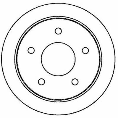 Jurid/Bendix 562264J Rear brake disc, non-ventilated 562264J
