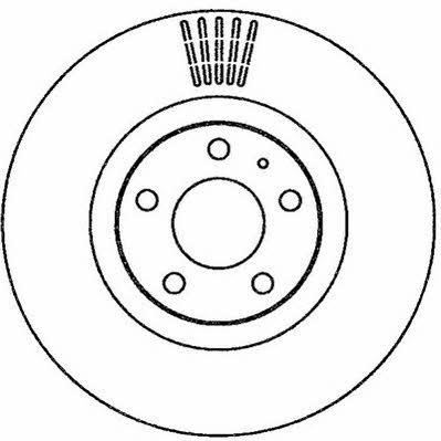 Jurid/Bendix 562265J Front brake disc ventilated 562265J