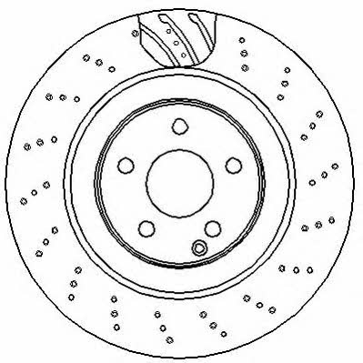 Jurid/Bendix 562345J Front brake disc ventilated 562345J