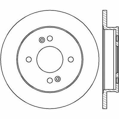 Jurid/Bendix 562429JC Rear brake disc, non-ventilated 562429JC