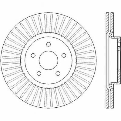 Jurid/Bendix 562434J Front brake disc ventilated 562434J