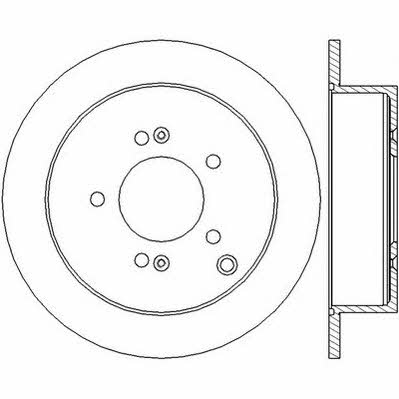 Jurid/Bendix 562454J Rear brake disc, non-ventilated 562454J