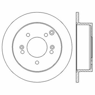 Jurid/Bendix 562552JC Rear brake disc, non-ventilated 562552JC