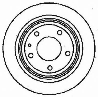Jurid/Bendix 561162J Rear brake disc, non-ventilated 561162J