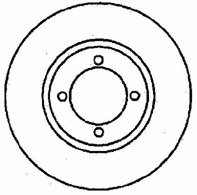 Jurid/Bendix 561165J Unventilated front brake disc 561165J