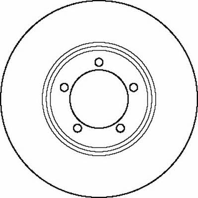 Jurid/Bendix 561350J Unventilated front brake disc 561350J