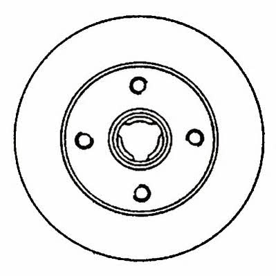 Jurid/Bendix 561413J Rear brake disc, non-ventilated 561413J