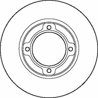 Jurid/Bendix 561420J Rear brake disc, non-ventilated 561420J