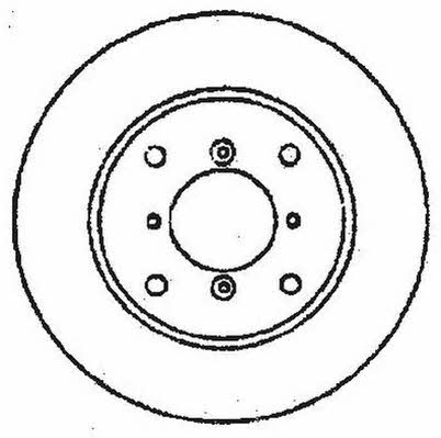 Jurid/Bendix 561505J Unventilated front brake disc 561505J
