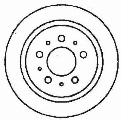 Jurid/Bendix 561506J Rear brake disc, non-ventilated 561506J