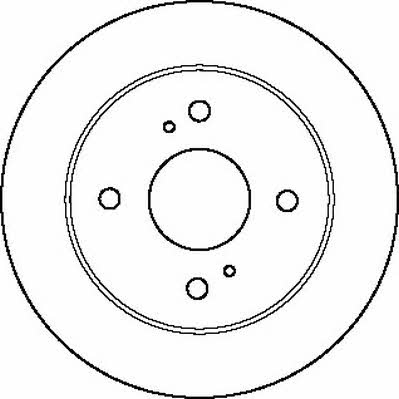 Jurid/Bendix 561515J Rear brake disc, non-ventilated 561515J
